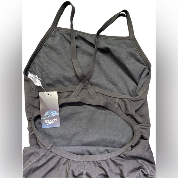 SPEEDO ENDURANCE PLUS black training athletic one piece competition swimsuit - Picture 5 of 8